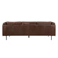 MCM Styled Brown Genuine Leather Sofa 88” - Revel Sofa 