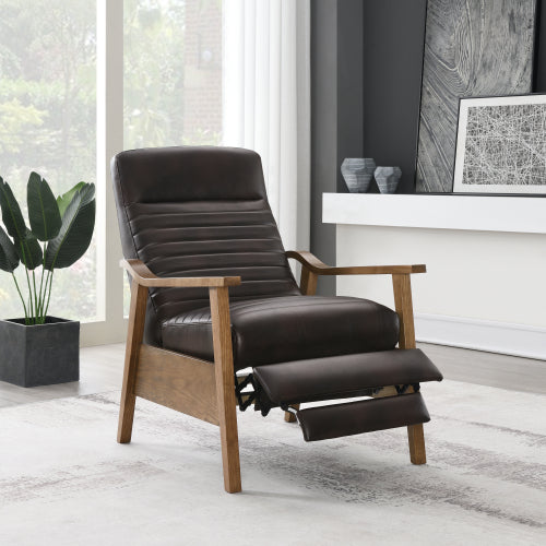 Asher MCM Faux Leather Push-Back Recliner (3 Colors)