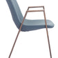 Desi Dining Chair (Set of 2) in Azure Gray & Walnut