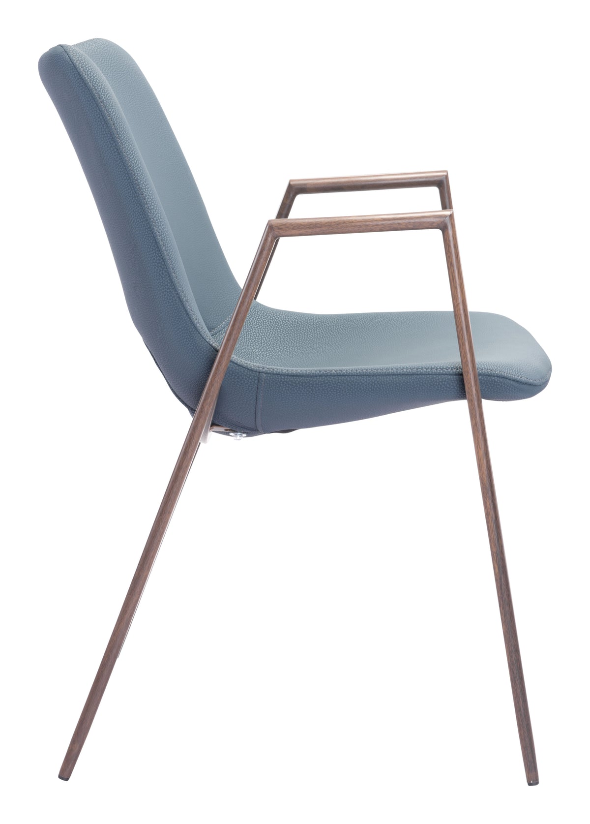 Desi Dining Chair (Set of 2) in Azure Gray & Walnut