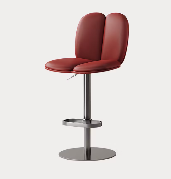 Jethro Wine Red Leather Bar Stool – 45