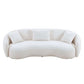 Modern Boucle Fabric Curved Sofa 94'