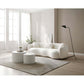 Modern Boucle Fabric Curved Sofa 94'