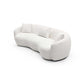 Modern Boucle Fabric Curved Sofa 94'