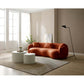 Modern Boucle Fabric Curved Sofa 94'