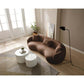 Modern Boucle Fabric Curved Sofa 94'