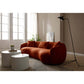 Modern Boucle Fabric Curved Sofa 94'