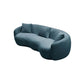 Modern Boucle Fabric Curved Sofa 94'