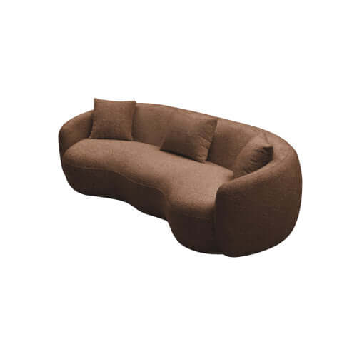 Modern Boucle Curved Sofa 94"