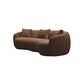 Modern Boucle Fabric Curved Sofa 94'