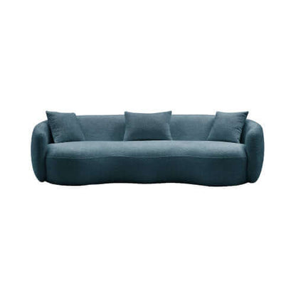 Modern Boucle Fabric Curved Sofa 94'