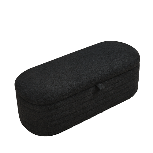 Modern Oval Ottoman Storage Bench 45.5 (6 Colors)