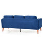 MCM Faux Leather Sofa 77'