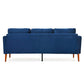 MCM Faux Leather Sofa 77'