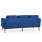 MCM Faux Leather Sofa 77'