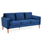 MCM Faux Leather Sofa 77'