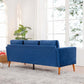 MCM Faux Leather Sofa 77'
