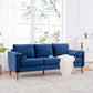 MCM Faux Leather Sofa 77'