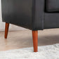 MCM Faux Leather Sofa 77'