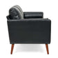MCM Faux Leather Sofa 77'