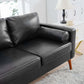 MCM Faux Leather Sofa 77'