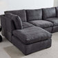 Modern Modular U-Shape Dual Chaise Sofa Sectional 129'