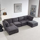 Modern Modular U-Shape Dual Chaise Sofa Sectional 129'