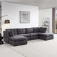 Modern Modular U-Shape Dual Chaise Sofa Sectional 129'
