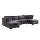 Modern Modular U-Shape Dual Chaise Sofa Sectional 129'