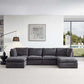 Modern Modular U-Shape Dual Chaise Sofa Sectional 129'