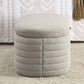 Modern Oval Ottoman Storage Bench 45.5" (6 Colors)