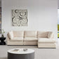 Modern Modular U-Shape Dual Chaise Sofa Sectional 129'