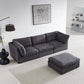 Modern Modular U-Shape Dual Chaise Sofa Sectional 129'