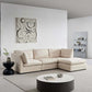 Modern Modular U-Shape Dual Chaise Sofa Sectional 129'