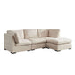 Modern Modular U-Shape Dual Chaise Sofa Sectional 129'