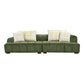 Modern Channel Tufted Corduroy Fabric Sofa 103.9'