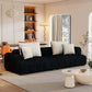 Modern Channel Tufted Corduroy Fabric Sofa 103.9'