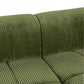 Modern Channel Tufted Corduroy Fabric Sofa 103.9'