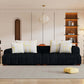 Modern Channel Tufted Corduroy Fabric Sofa 103.9'