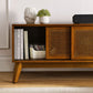 MCM Wood & Rattan Media Console TV Stand  59"