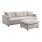 Modern 3 Seat Sofa w/ Ottoman 100" (4 Colors)