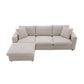 Modern 3 Seat Sofa w/ Ottoman 100" (4 Colors)
