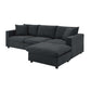 Modern 3 Seat Sofa w/ Ottoman 100" (4 Colors)