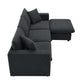 Modern 3 Seat Sofa w/ Ottoman 100" (4 Colors)