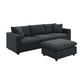 Modern 3 Seat Sofa w/ Ottoman 100" (4 Colors)
