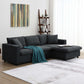 Modern 3 Seat Sofa w/ Ottoman 100" (4 Colors)