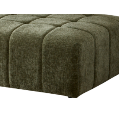 Modern Tufted Modular Sofa 143" – 3-Piece Configurable Sectional Couch (2 Colors) tufted cushion texture in olive green.