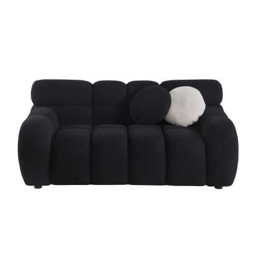 Modern Marshmallow Tufted Boucle Fabric Sofa (2 Sizes - 3 Colors)