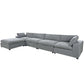 Modular Cloud Sofa Sectional w/ Ottoman 176' (2 Colors)