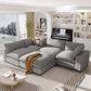 Modular Cloud Sofa Sectional w/ Ottoman 176' (2 Colors)